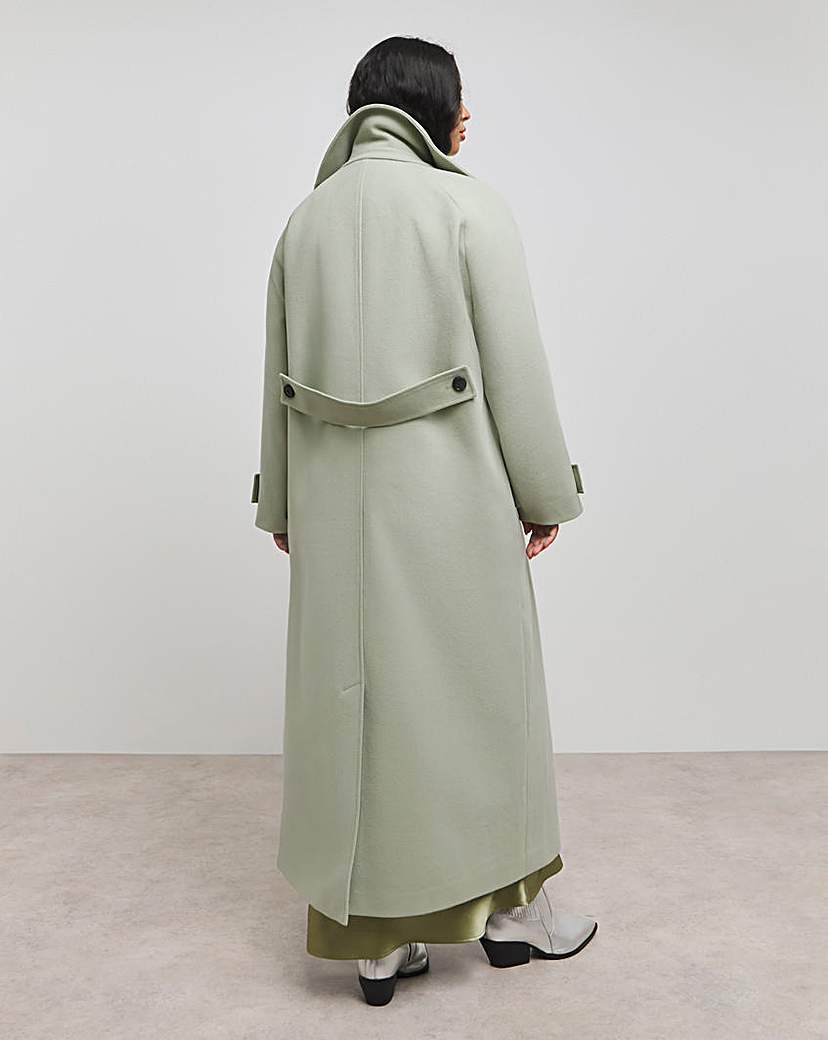 Sage DB Faux Wool Coat
