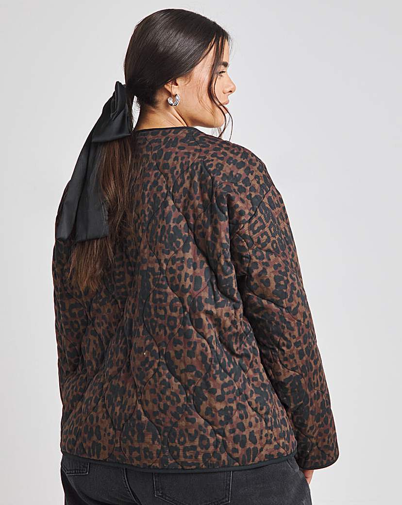 Leopard Printed Cotton Jacket