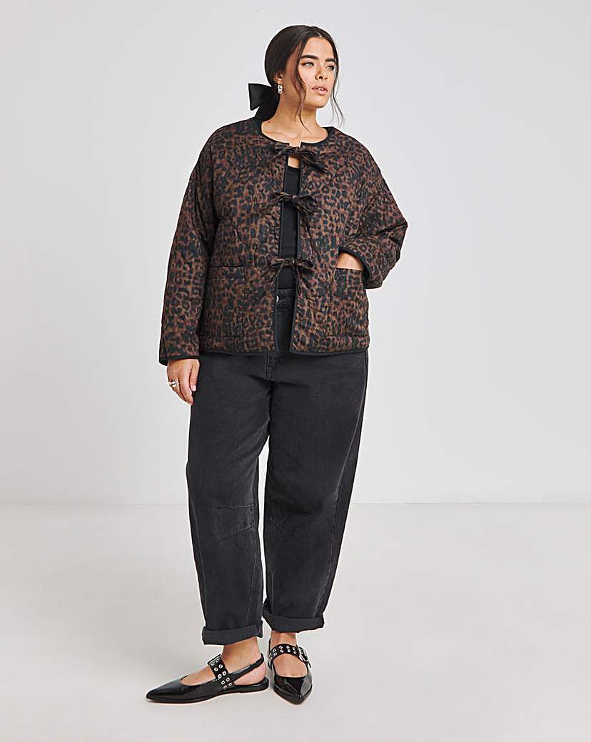 Leopard Printed Cotton Jacket