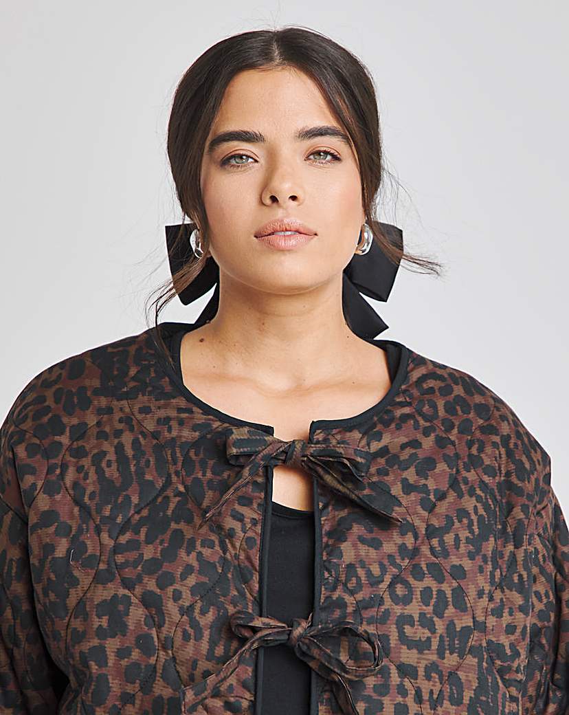 Leopard Printed Cotton Jacket