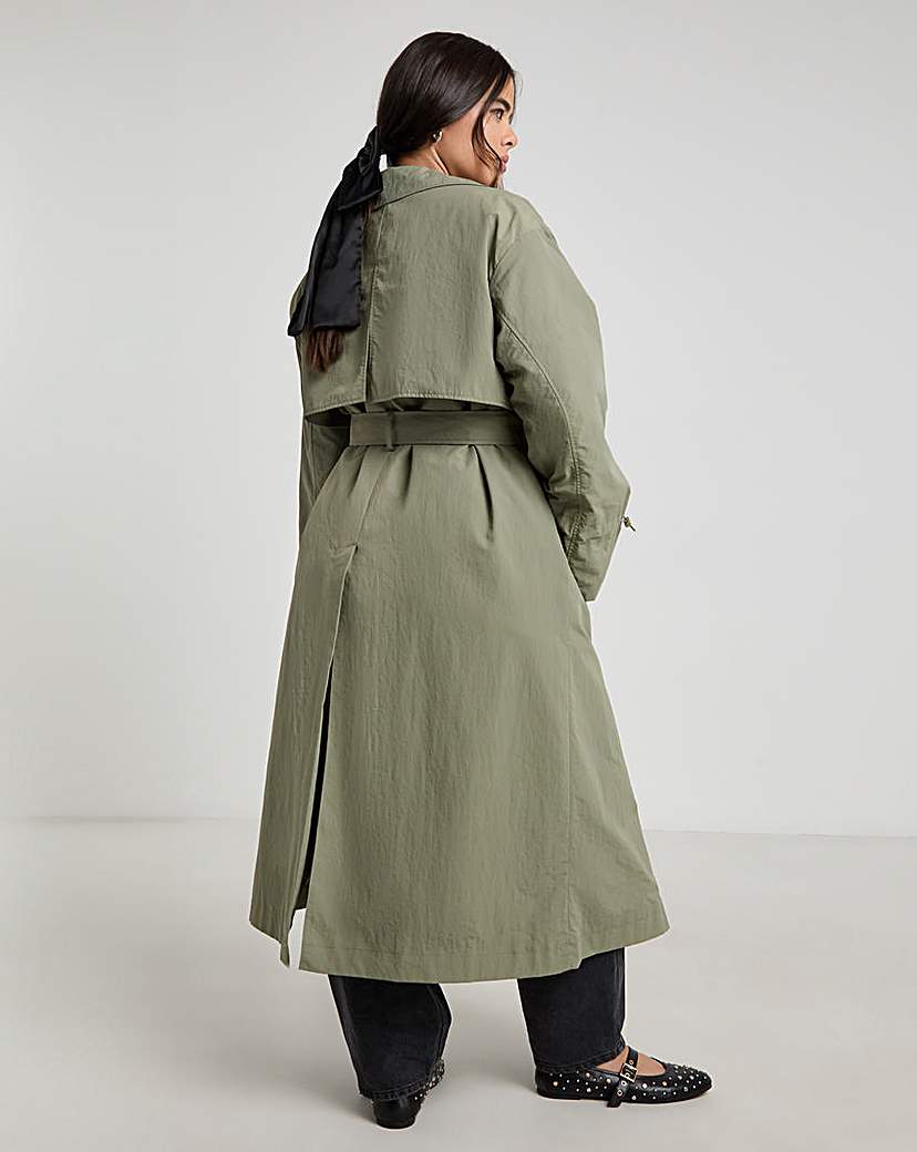 Khaki Utility Maxi Trench