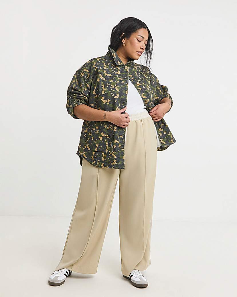 Camo Button Through Utility Jacket
