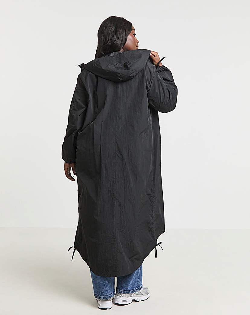 Black Utility Parachute Jacket
