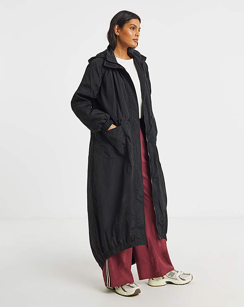 New In - Black Pocket Detail Parachute Parka