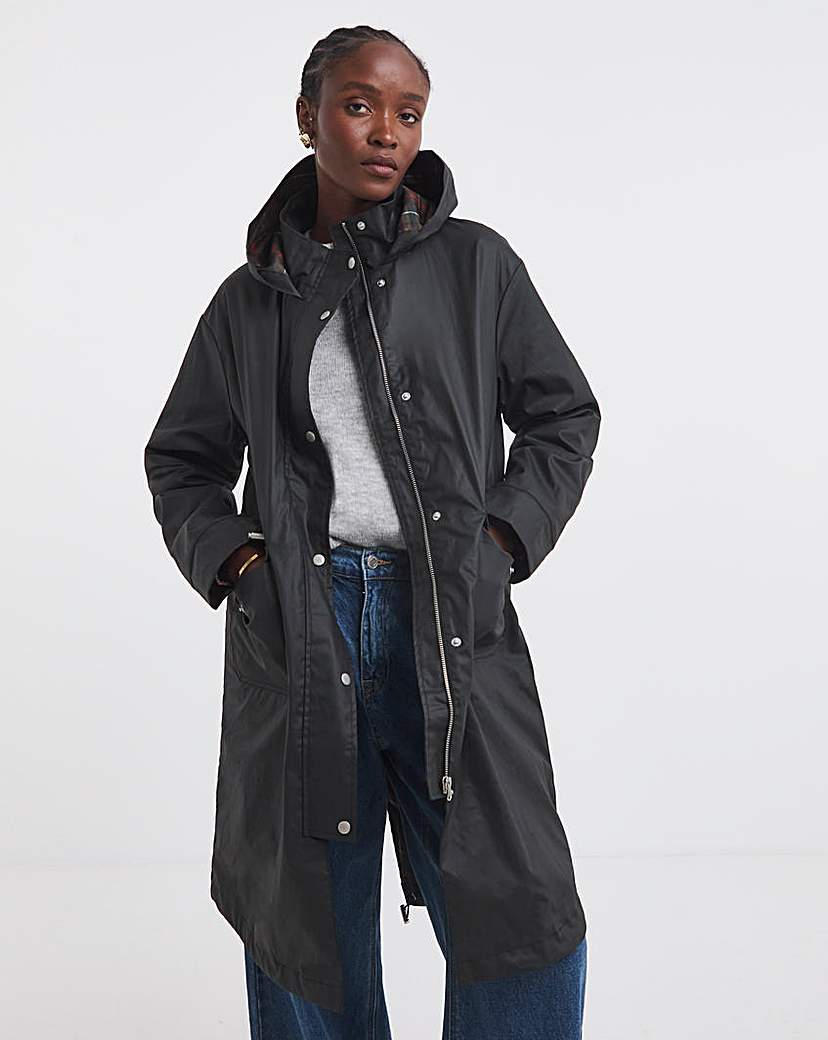 Black Double Pocket Rubberised Coat