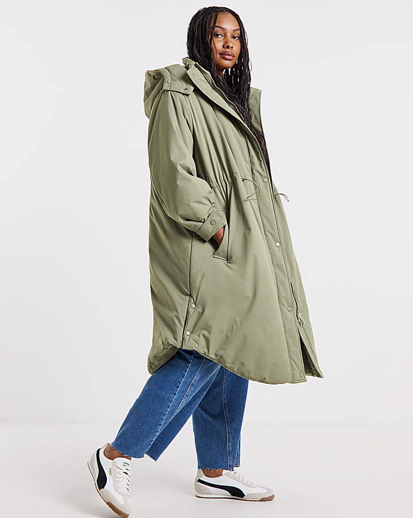 New In - Khaki Flat Padded Parka