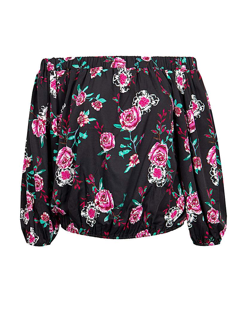 Image of Koko Dark Roses Bardot Top