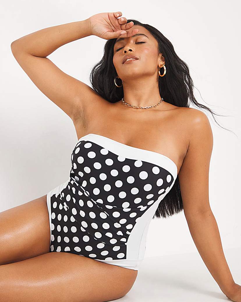 Embroidered Tummy Control Swimsuit