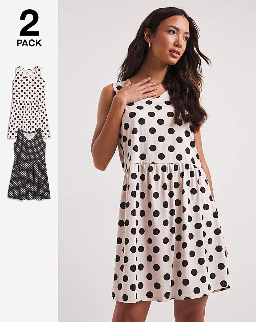 2 Pack Spot Short Nighties