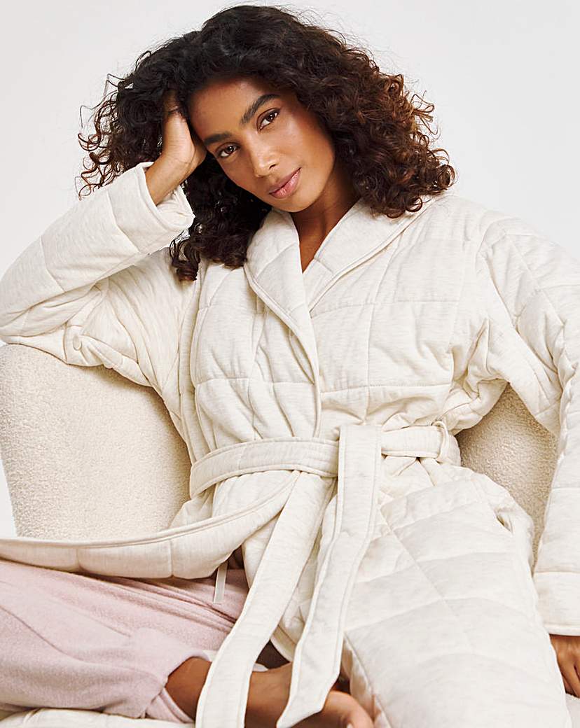 Long Quilted Dressing Gown