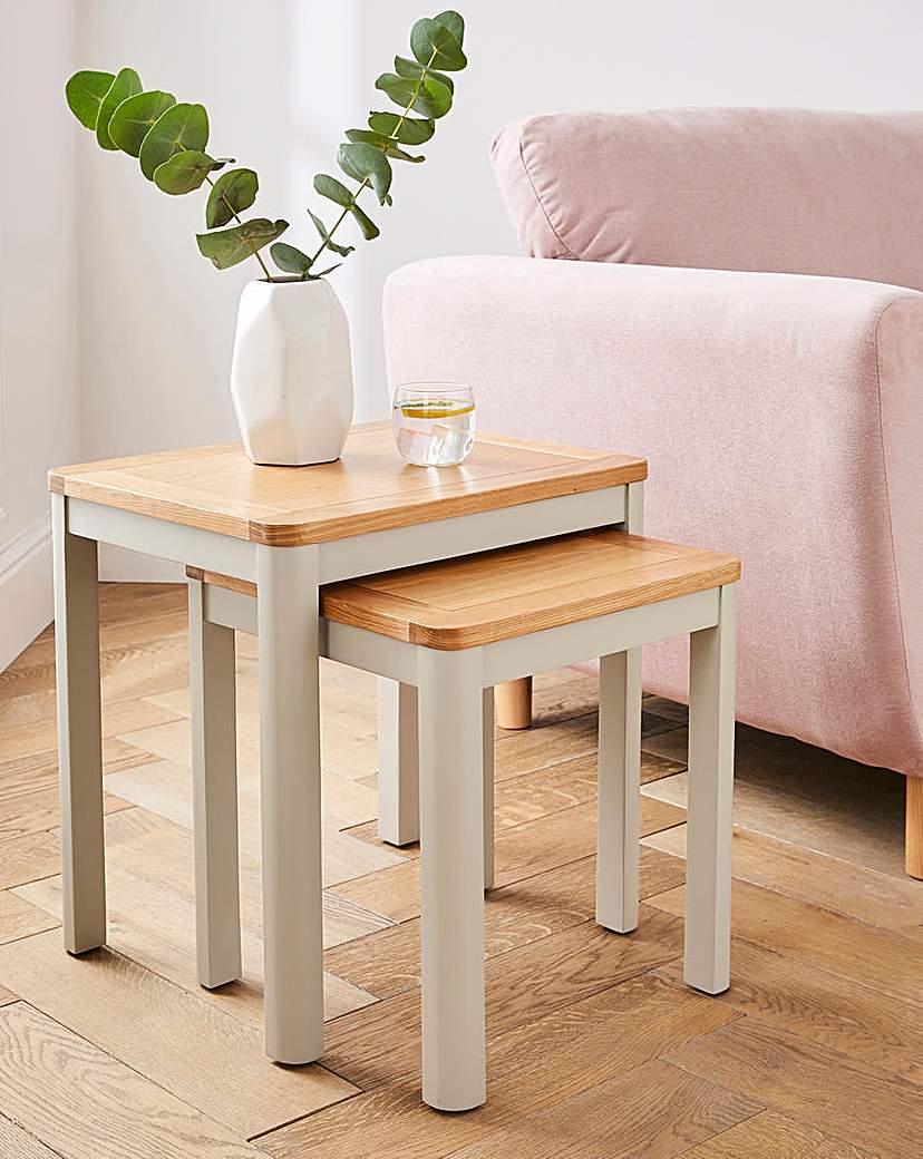 Logan Two-Tone Nest of 2 Tables