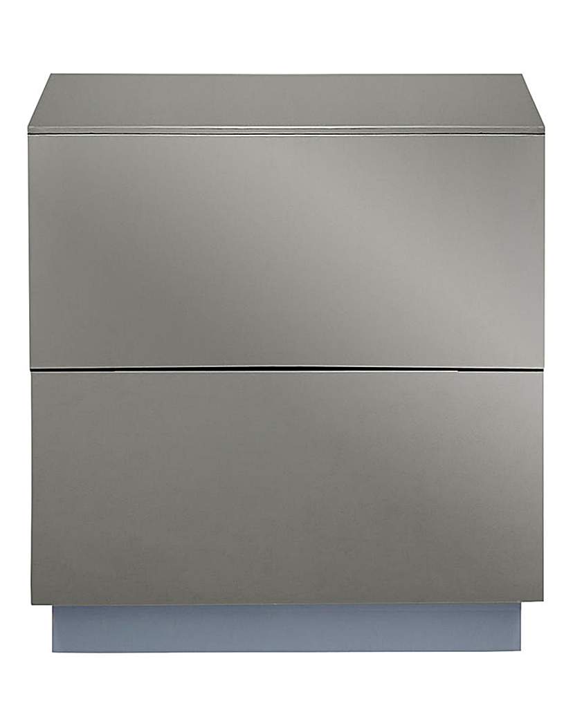 Image of Allure High Gloss 2 Drawer Bedside Table