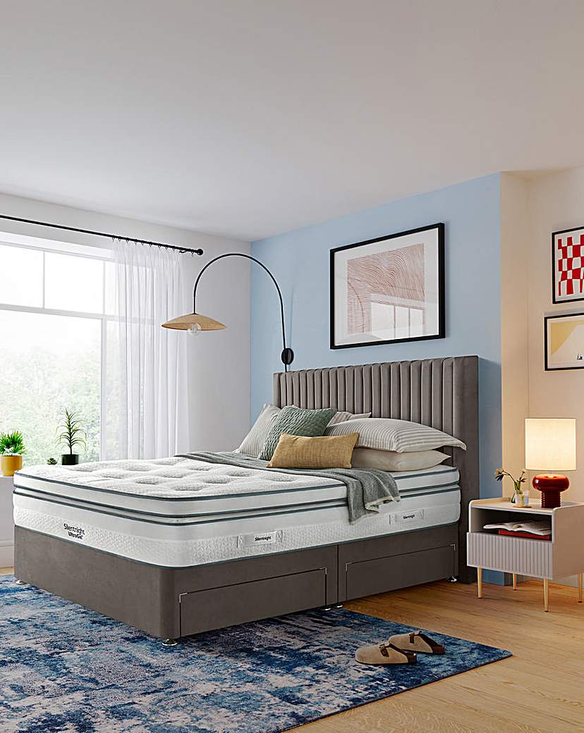 Silentnight 3000 Geltex 4 Draw Divanset Charcoal …
