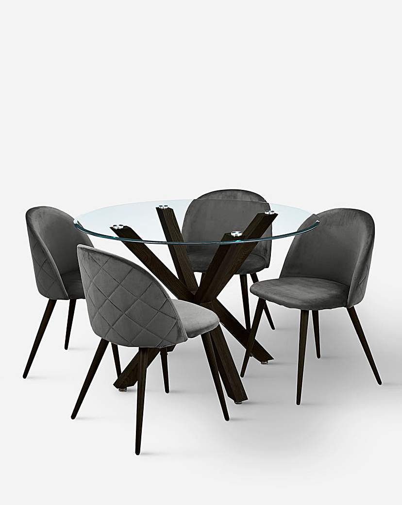 Bodie Dining Table with 4 Klara Chairs