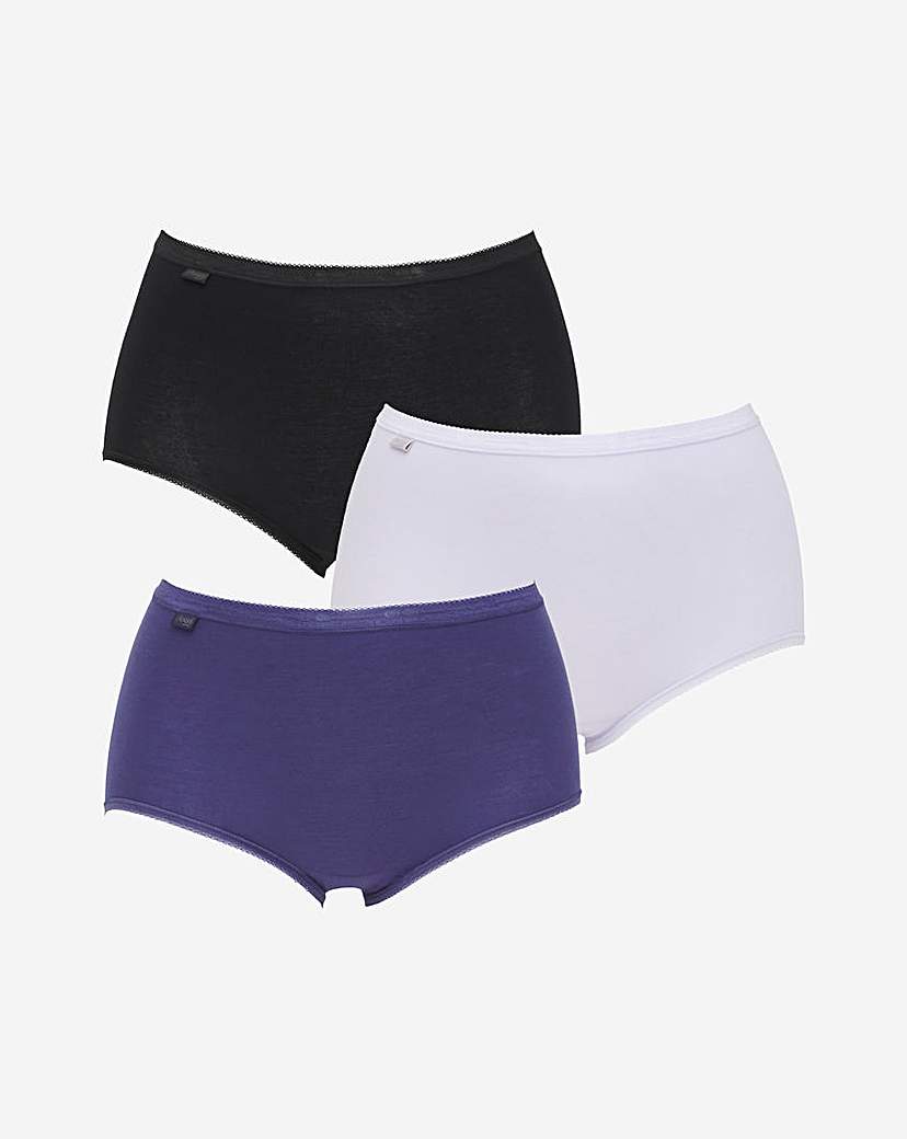 Sloggi 3Pk Basic Maxi Briefs Lilac Multi
