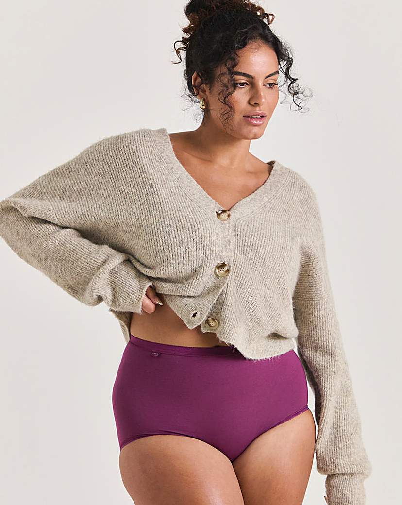 Sloggi 3Pk Basic Maxi Briefs Plum Multi
