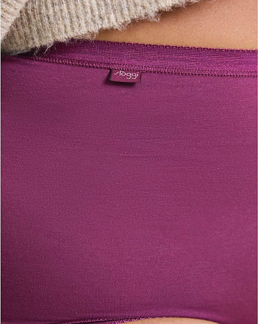 Sloggi 3Pk Basic Maxi Briefs Plum Multi