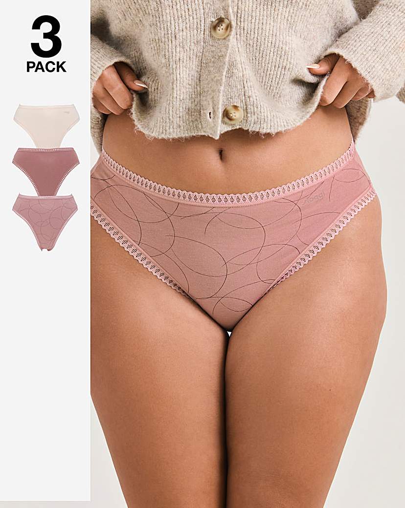 New In - Sloggi 3Pk GoCrush Tai Knicker Pink Mix