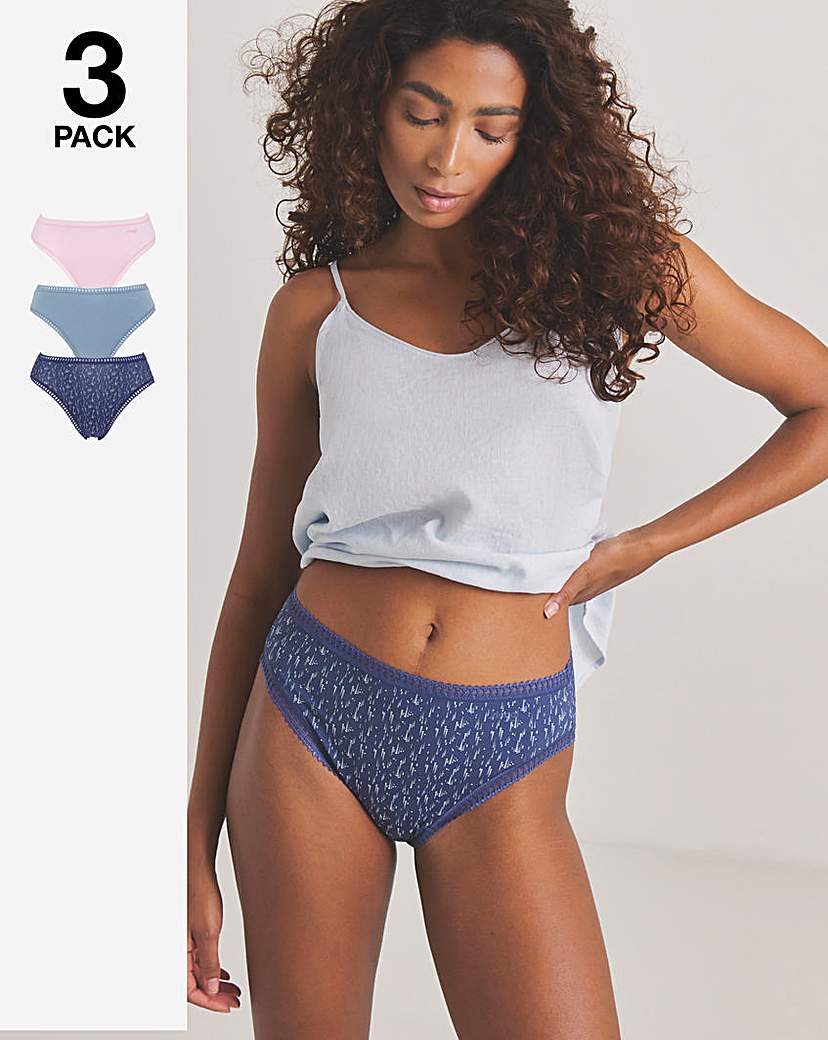 Sloggi 3Pk GoCrush Tai Knicker Navy Mix