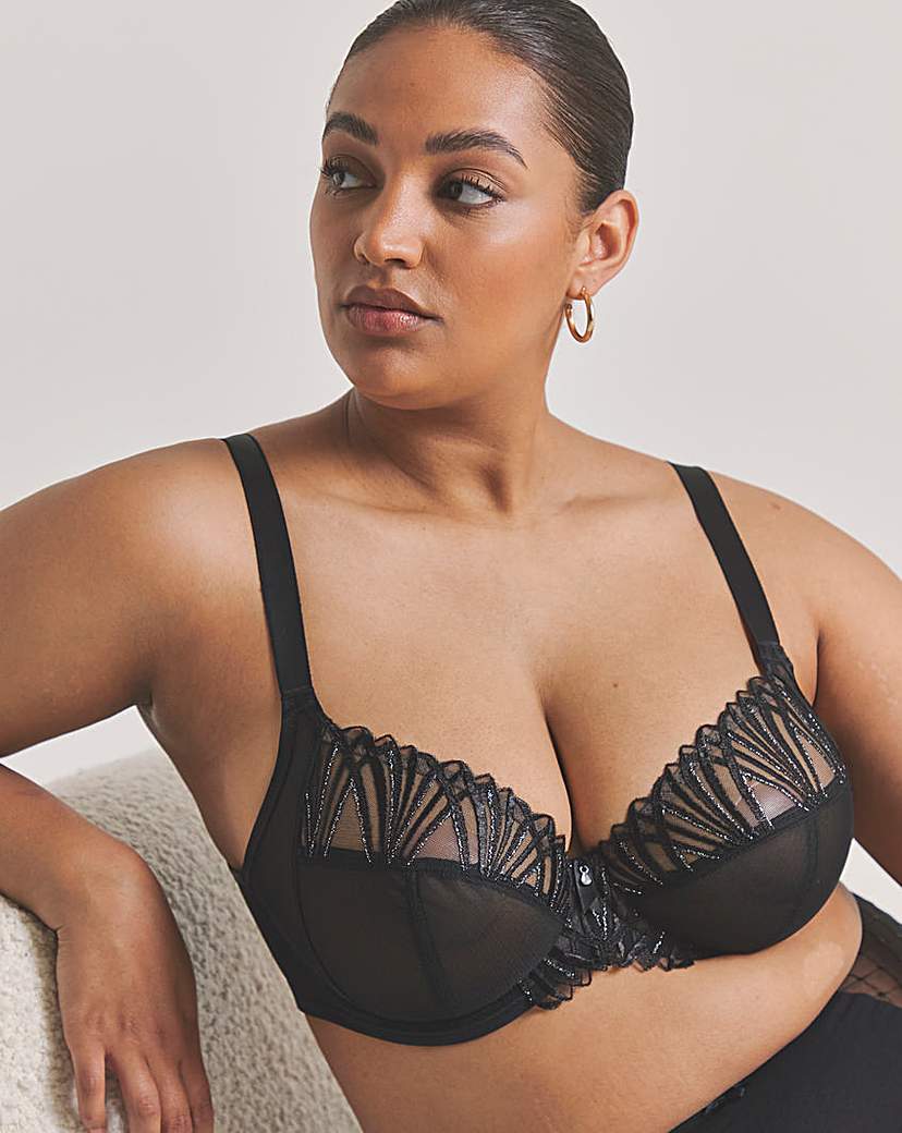 New In - Elomi Reja Plunge Wired Bra Black