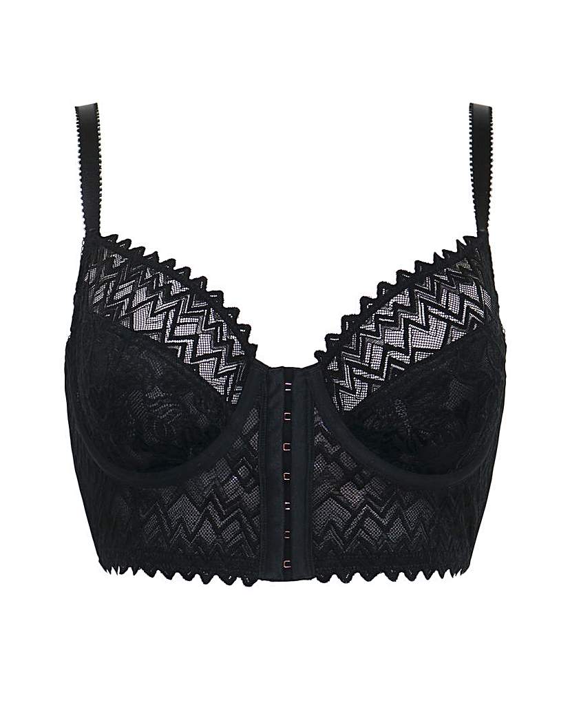 New In - Pour Moi Mixology Longline Bra Black