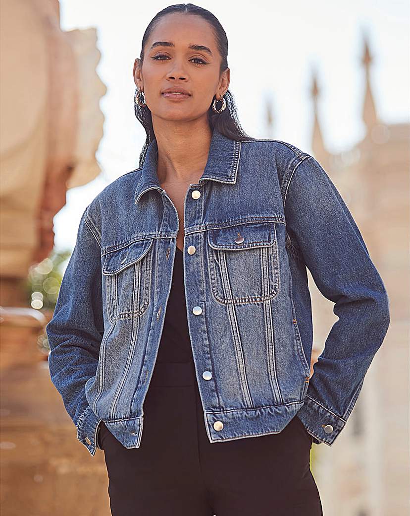 Sosandar Relaxed Fit Denim Jacket