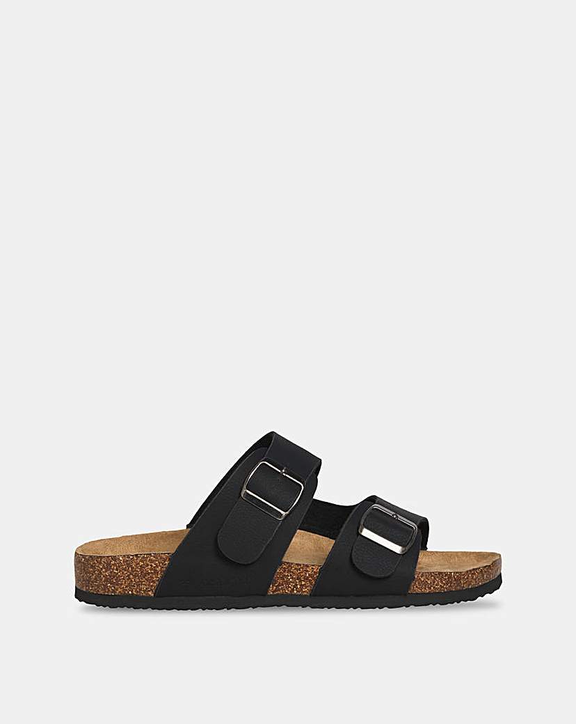 Jack & Jones Black Malmo Two Strap Sandal - : Size 11