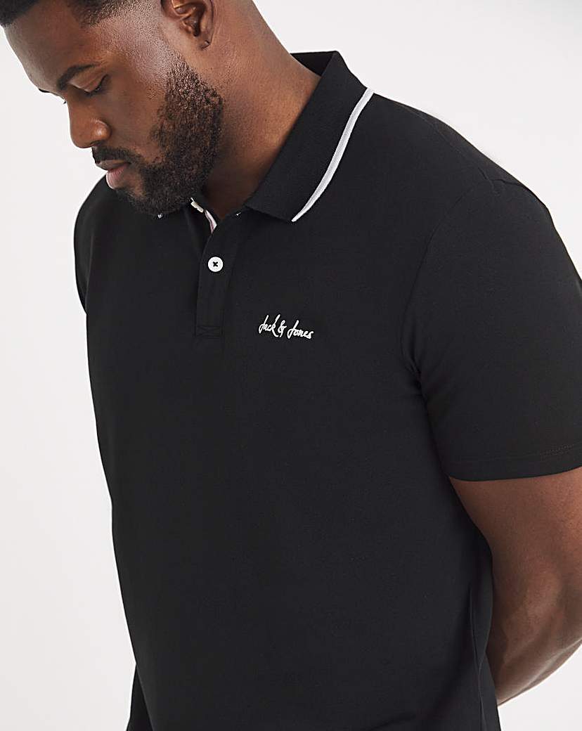 Jack & Jones Men's Polo Shirt Black 5XL
