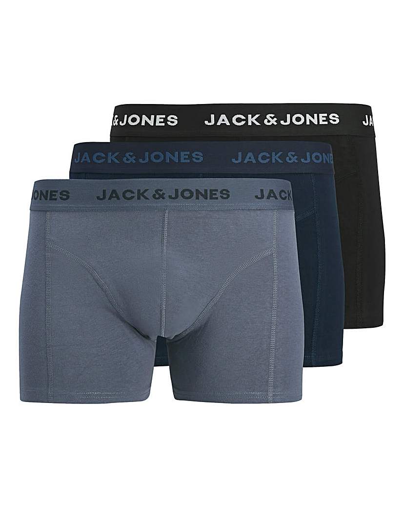 Jack & Jones Multi Jeremiah Logo Trunks 3 Pack - 6XL