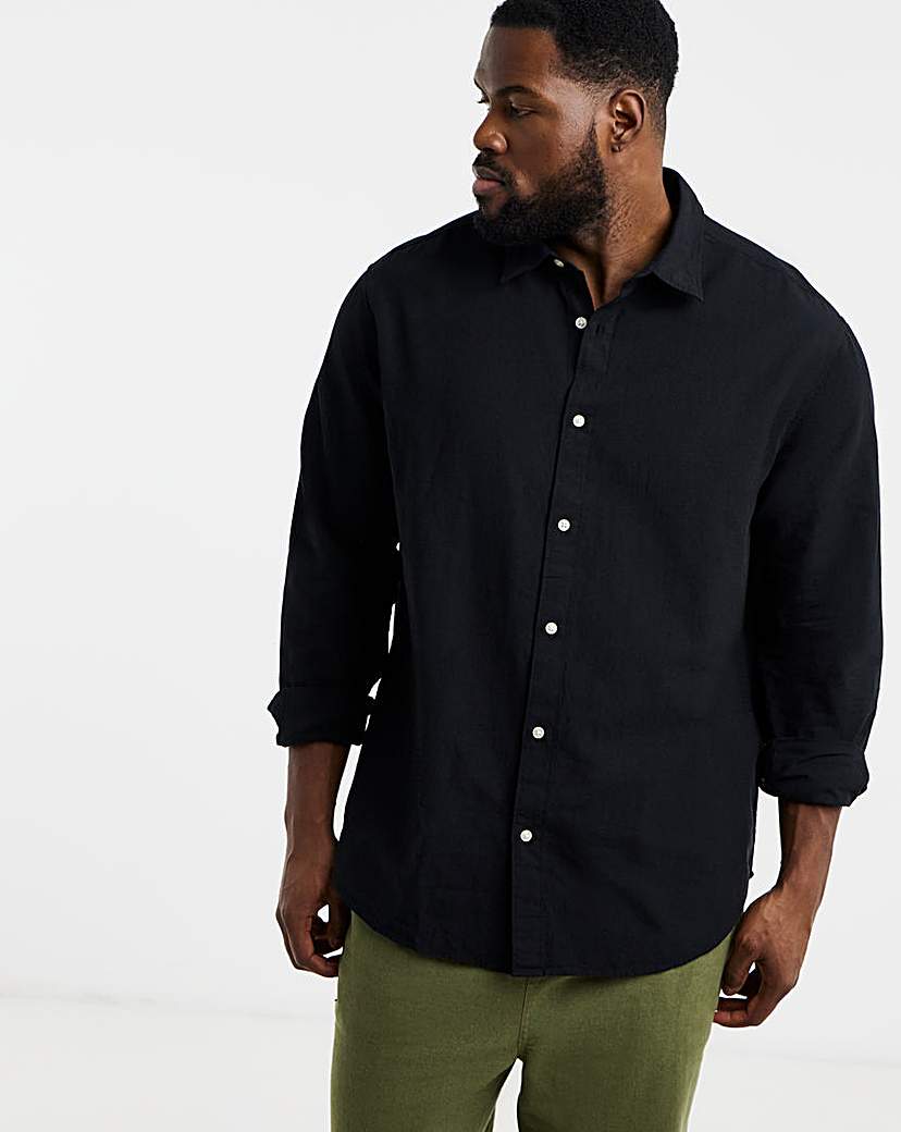 Jack & Jones Black Breeze Linen Blend Shirt - : 2XL(53)