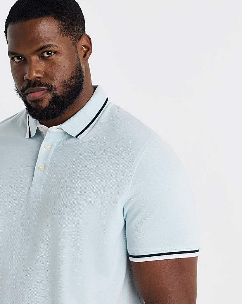 Jack Jones Paulos Tipped Polo Blue JACK …