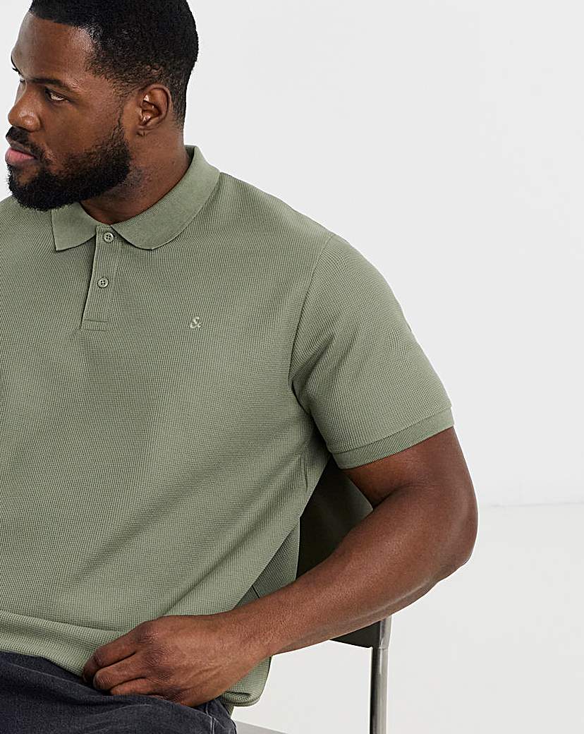 Jack & Jones Green Austin Waffle Polo - 4XL(59)