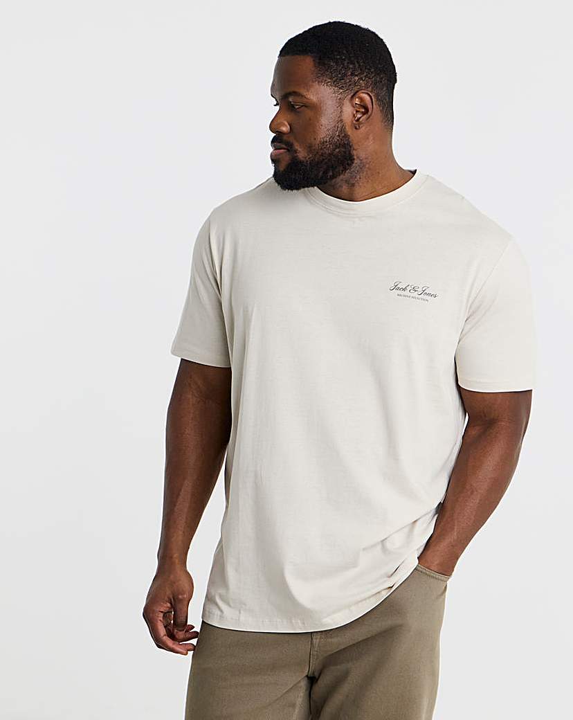 Jack & Jones Cream Archive Logo T-Shirt - M(44)