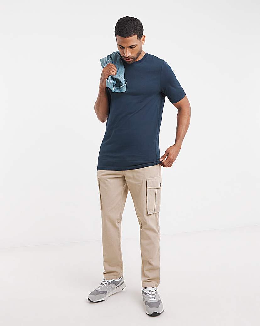 Pure Cotton Crew Neck T-Shirt Extra Long