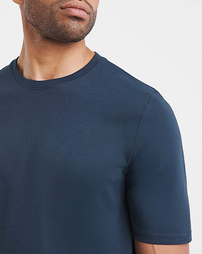 Pure Cotton Crew Neck T-Shirt Extra Long