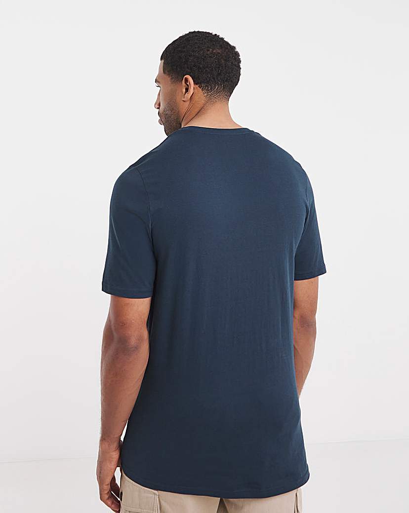 Pure Cotton Crew Neck T-Shirt Extra Long
