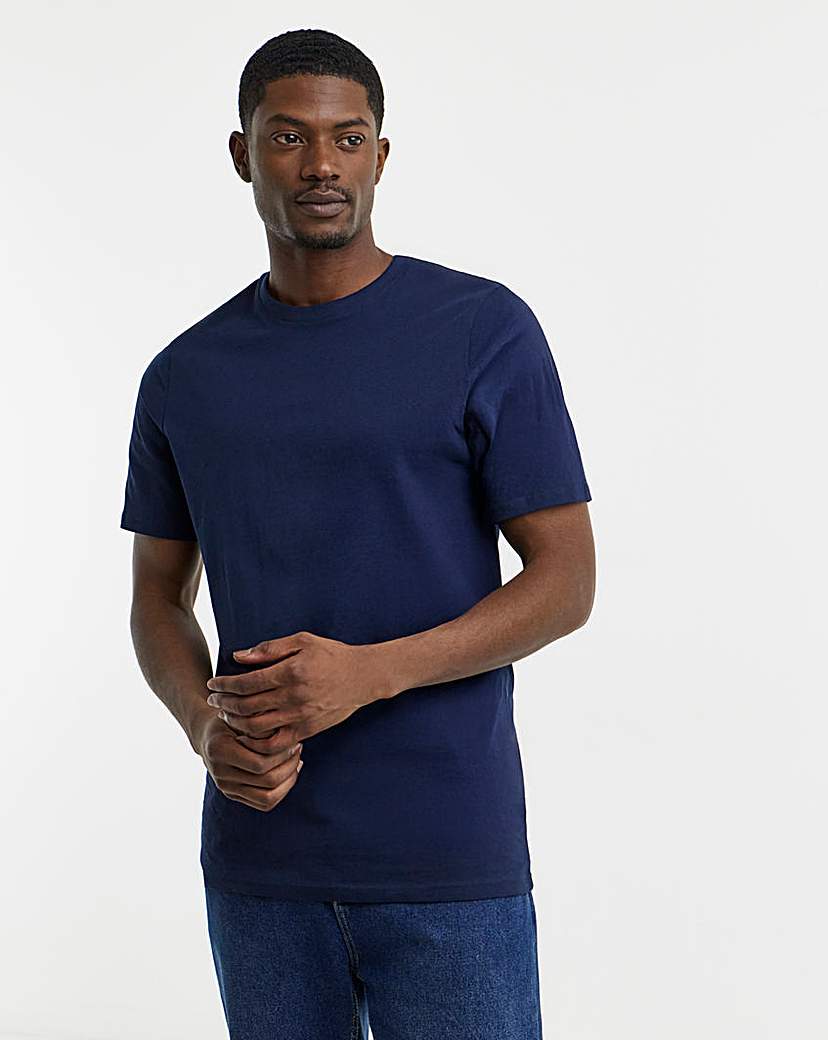 Pure Cotton Crew Neck T-Shirt Extra Long