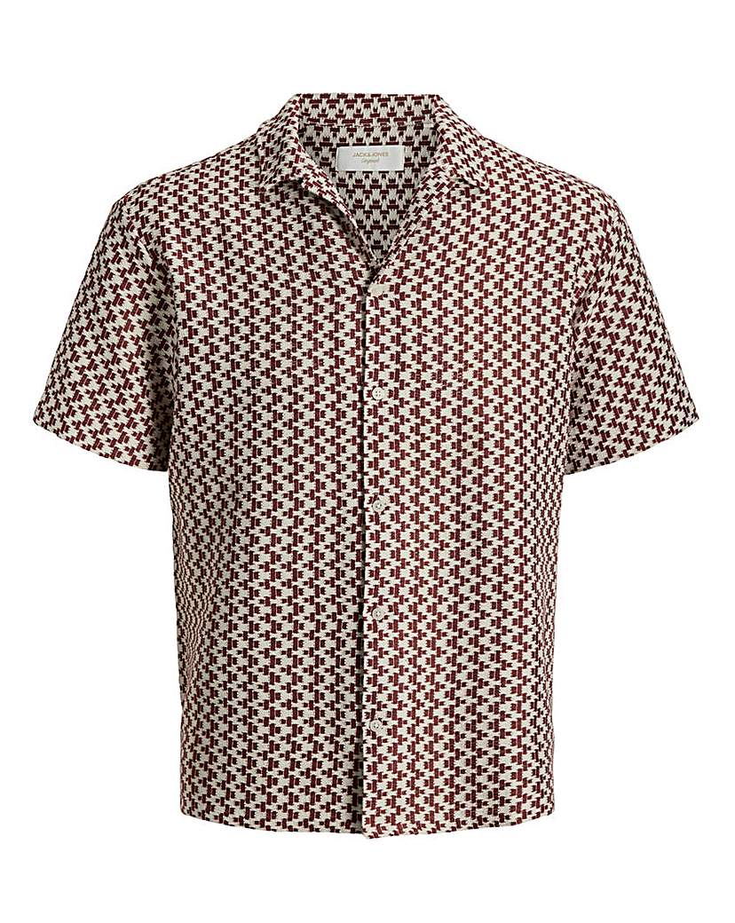 Jack Jones Montauk Crochet Shirt Red RED …