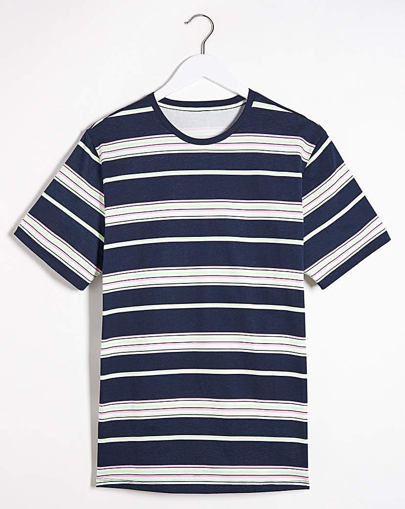 Image of All Over Print Striped T-Shirt