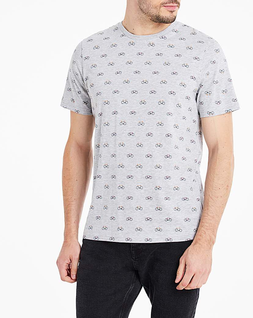 Image of All Over Bicycle Print T-Shirt