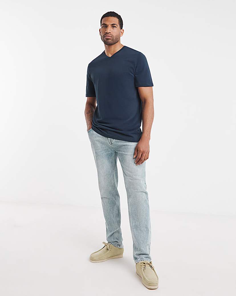 5 Pack Pure Cotton V Neck T-Shirts Long