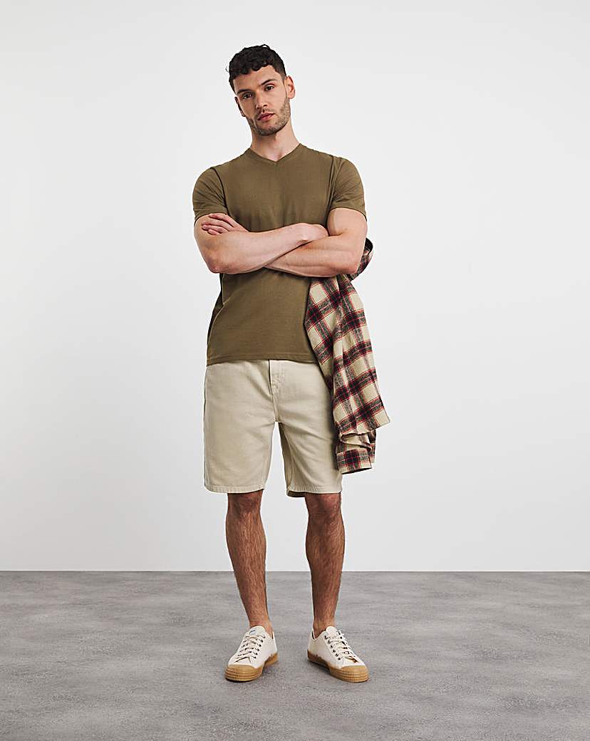 5 Pack Pure Cotton V Neck T-Shirts Long