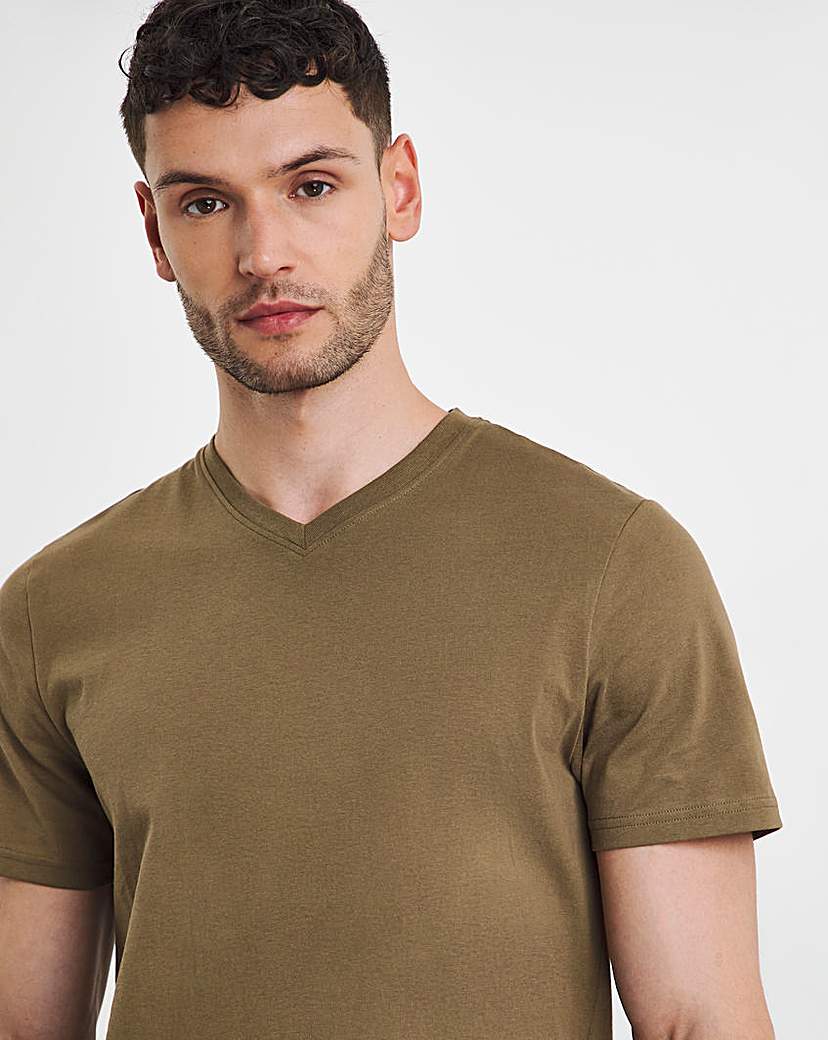 5 Pack Pure Cotton V Neck T-Shirts Long