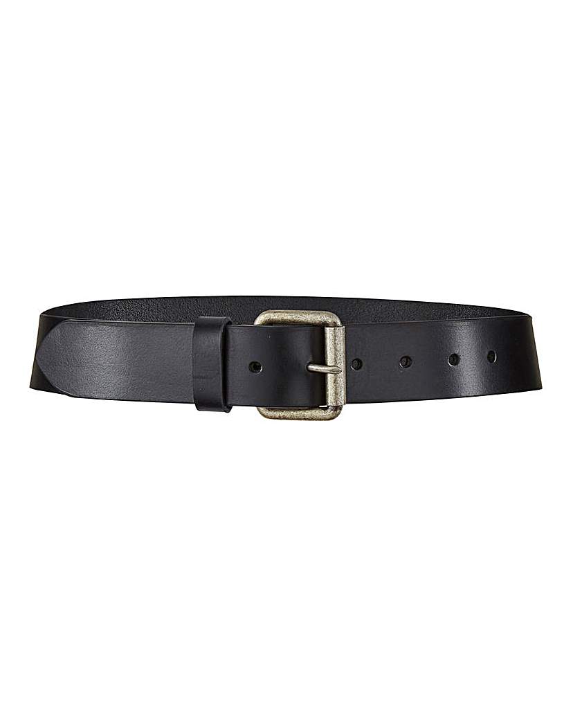 Black Leather Jeans Belt