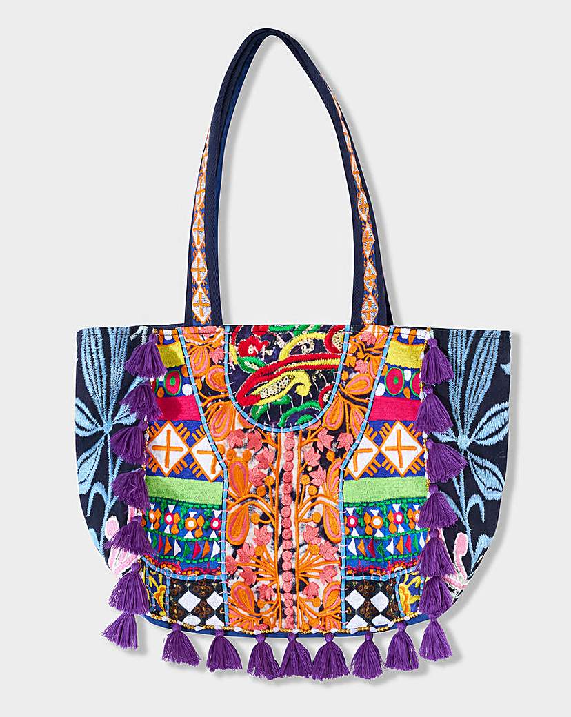 New In - Joe Browns Ibiza Town Patchwork Tote Bag