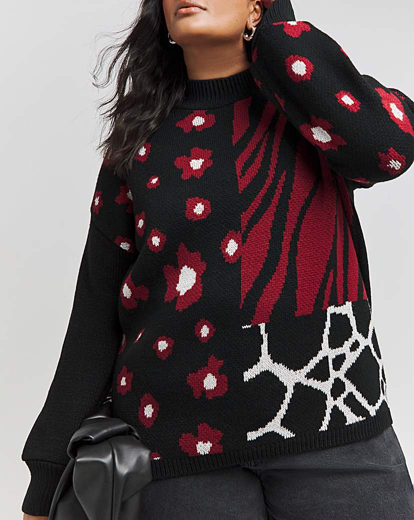 Joe Browns Mix Print Animal Jumper
