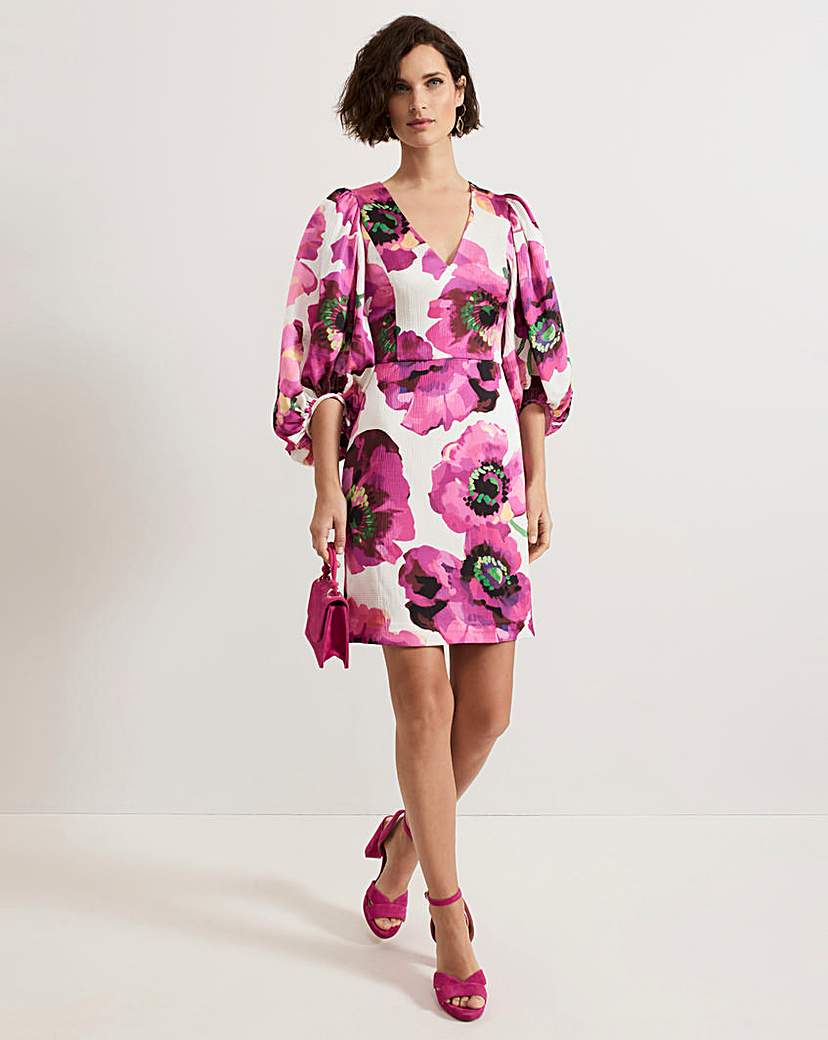 New In - Phase Eight Floral Puff Sleeve Dress