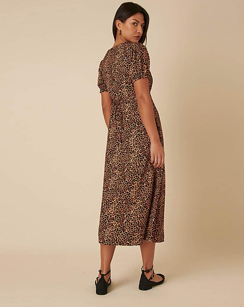 Nobody's Child Midi Leopard Dress