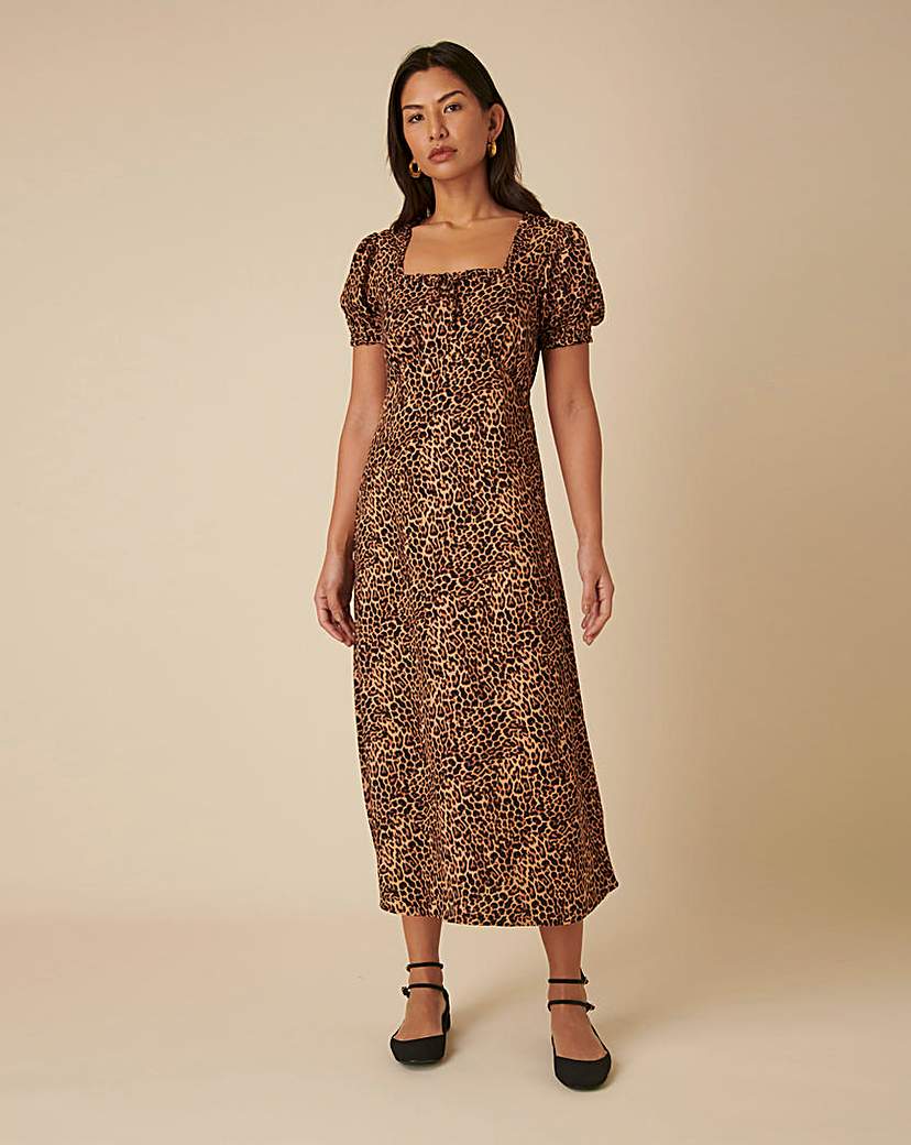 New In - Nobody's Child Midi Leopard Dress