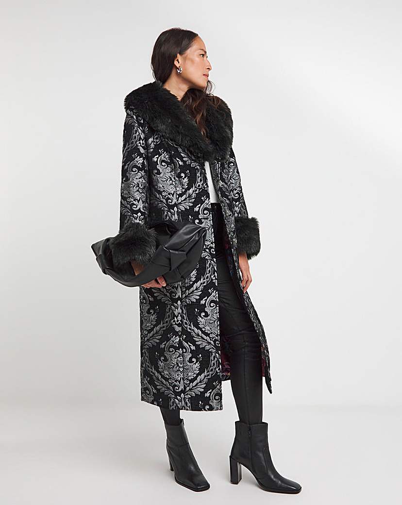 New In - Joe Browns Statement Jacquard Coat